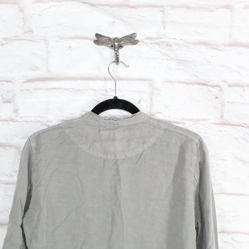 Sanctuary Gray 100% Lyocell Snap Button Front Pockets Jacket Size L - Picture 7 of 9